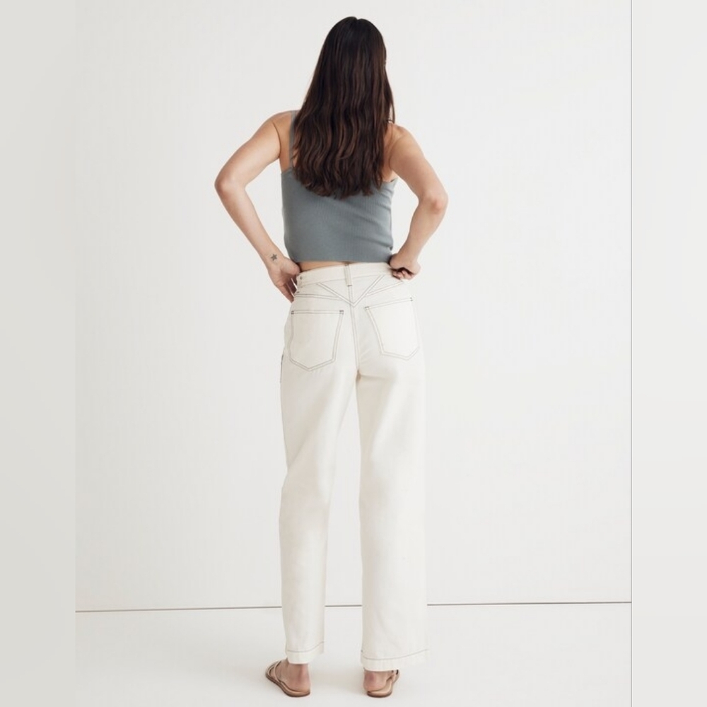 Madewell 23 Perfect Vintage Wide-Leg Jean Utility Pant In Garment-Dyed Canvas 23 - Picture 2 of 16